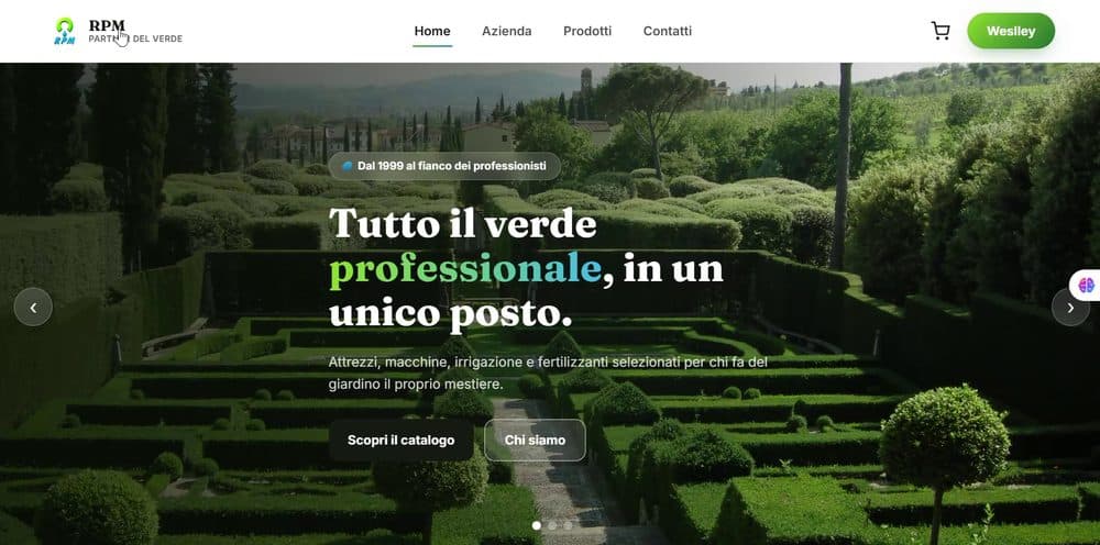 E-commerce B2B per professionisti del verde