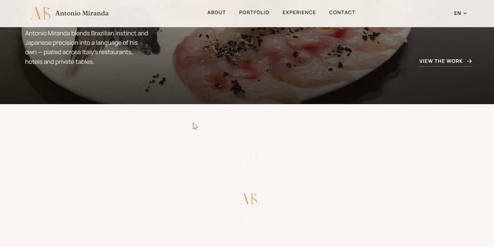 Sito personale per chef sushiman — 2