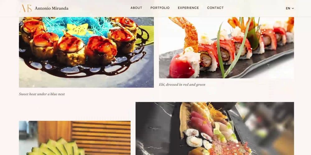 Sito personale per chef sushiman — 4
