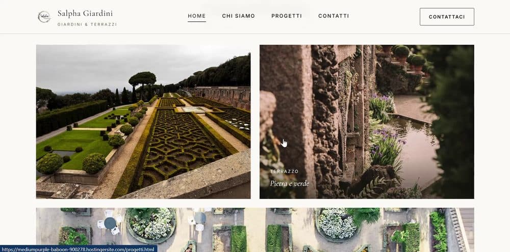 Sito editoriale per progettazione di giardini — 2