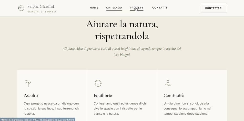 Sito editoriale per progettazione di giardini — 3